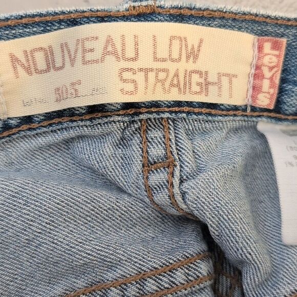 Levi's 505 nouveau low rise straight Y2K light wash jeans women's size 10 - Picture 7 of 10